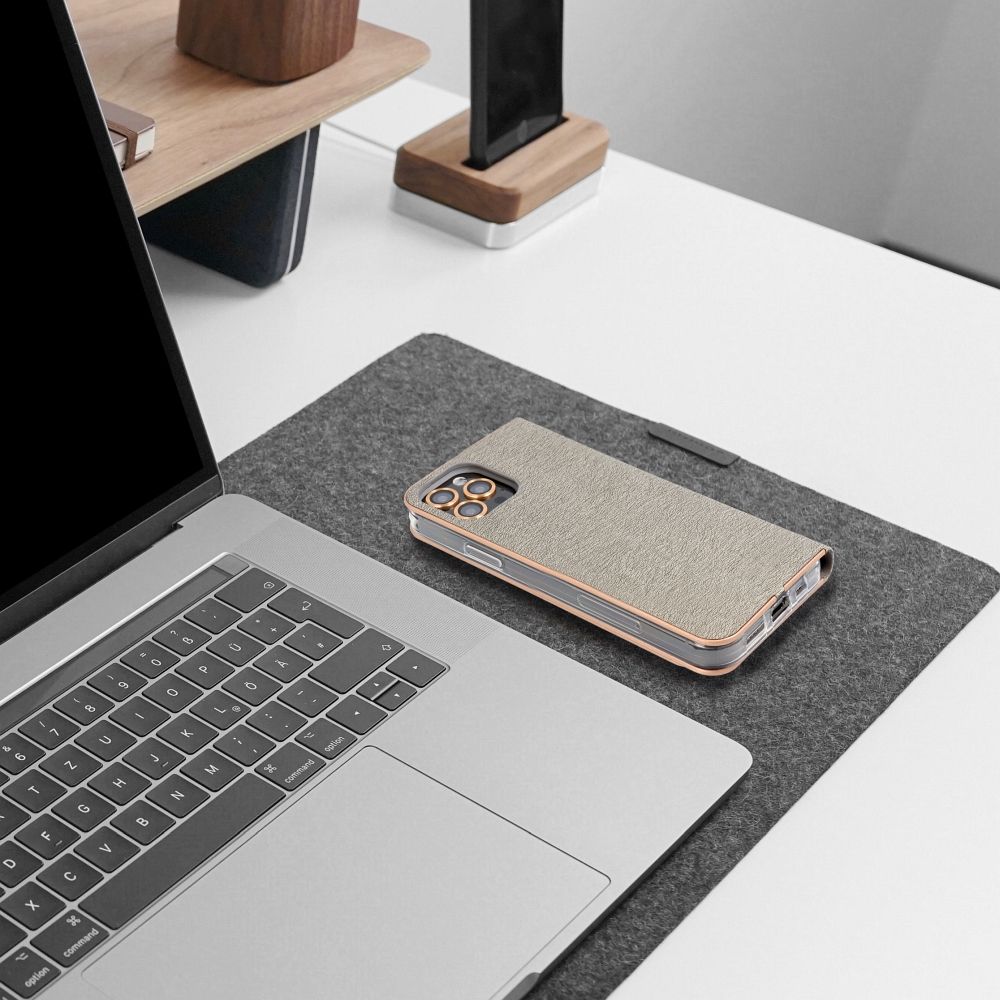 Pokrowiec etui Portfelowe z ramką Vennus Book szare Xiaomi Redmi Note 15 5G / 7 Pokrowiec etui Portfelowe z ramką Vennus Book szare Xiaomi Redmi Note 15 5G / 7