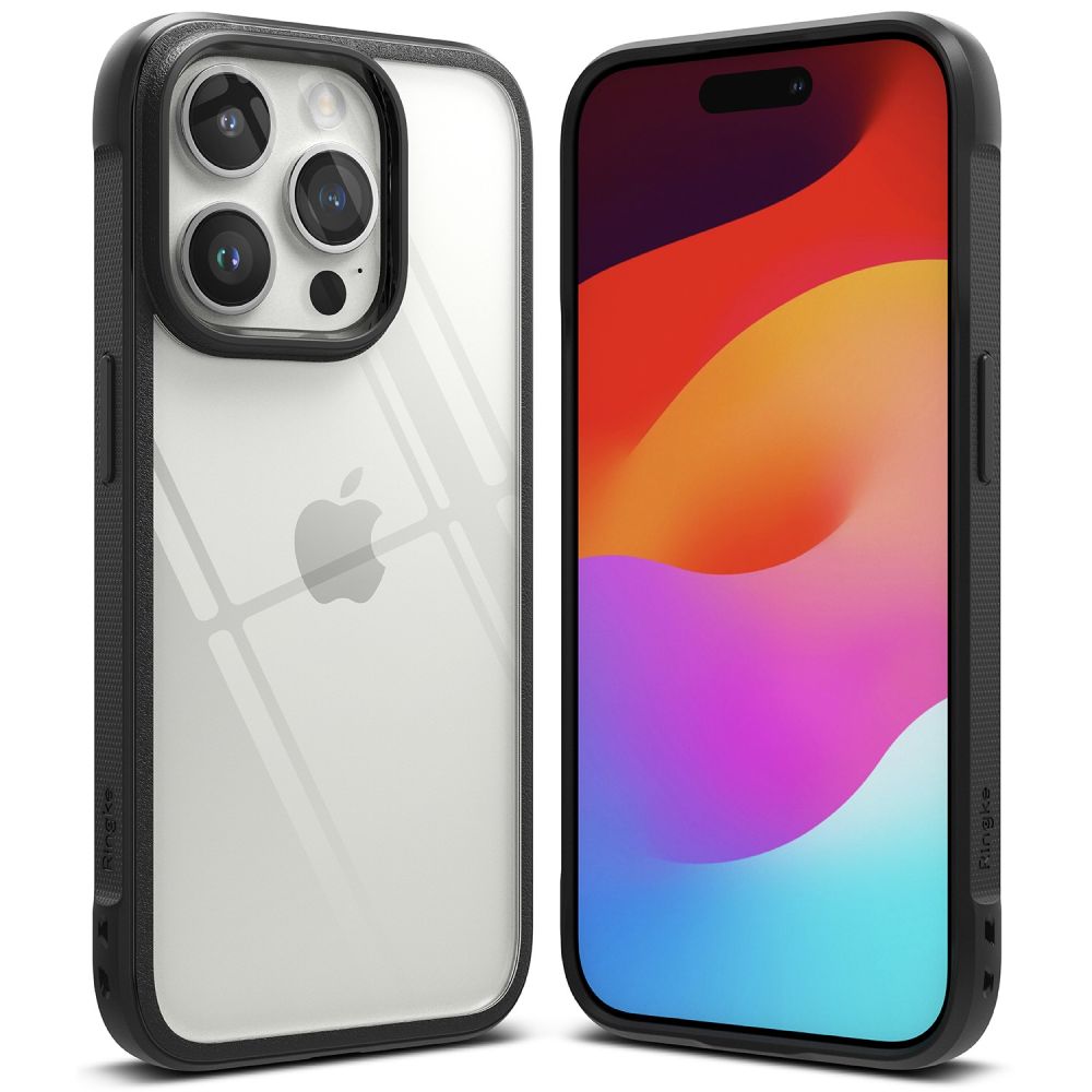 Pokrowiec etui Ringke Fusion Bold czarne APPLE iPhone 15 Pro / 2