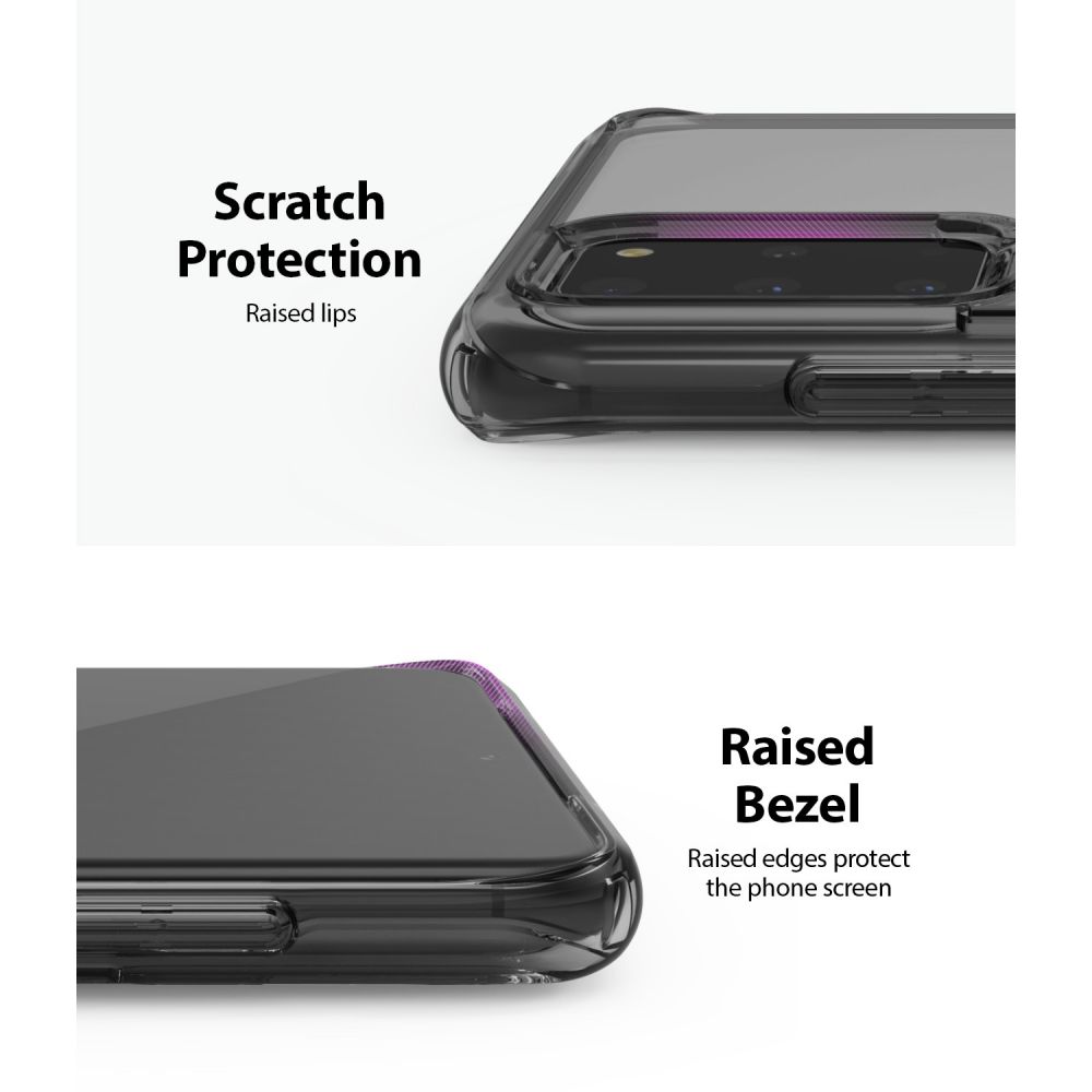 Pokrowiec etui Ringke Fusion Czarne SAMSUNG Galaxy S20+ / 7