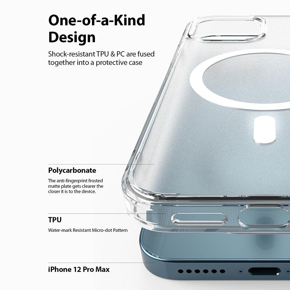 Pokrowiec etui Ringke Fusion Magnetic Magsafe Matte przeroczyste APPLE iPhone 12 Pro Max / 3