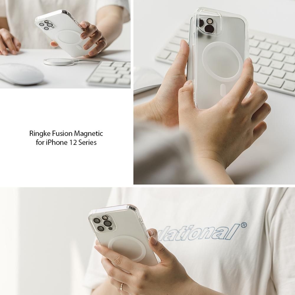 Pokrowiec etui Ringke Fusion Magnetic Magsafe Matte przeroczyste APPLE iPhone 12 Pro Max / 6
