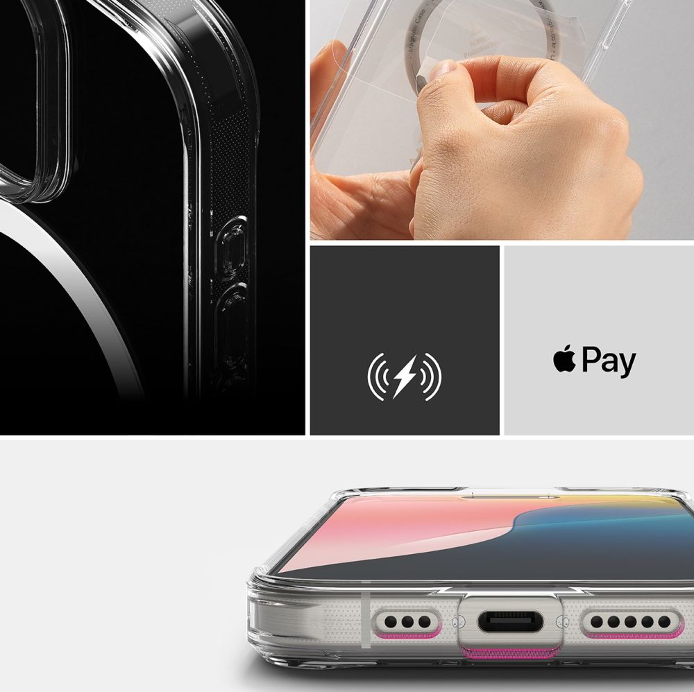 Pokrowiec etui Ringke Fusion Magnetic Magsafe przeźroczyste APPLE iPhone 16 Pro Max / 8