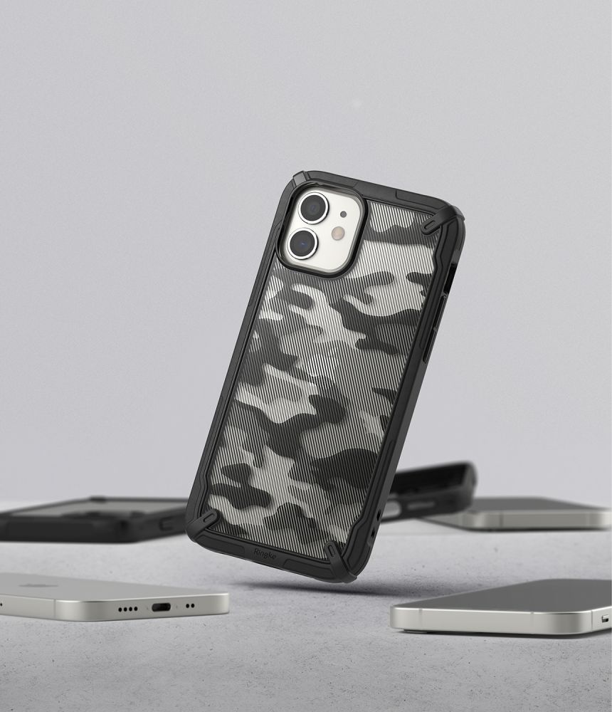 Pokrowiec etui Ringke Fusion X Camo Czarne APPLE iPhone 12 Mini / 9