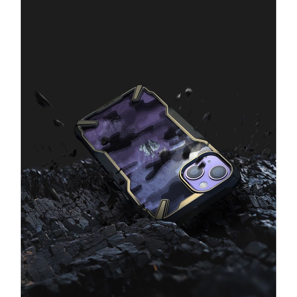 Pokrowiec etui Ringke Fusion X Camo czarne APPLE iPhone 13 / 4