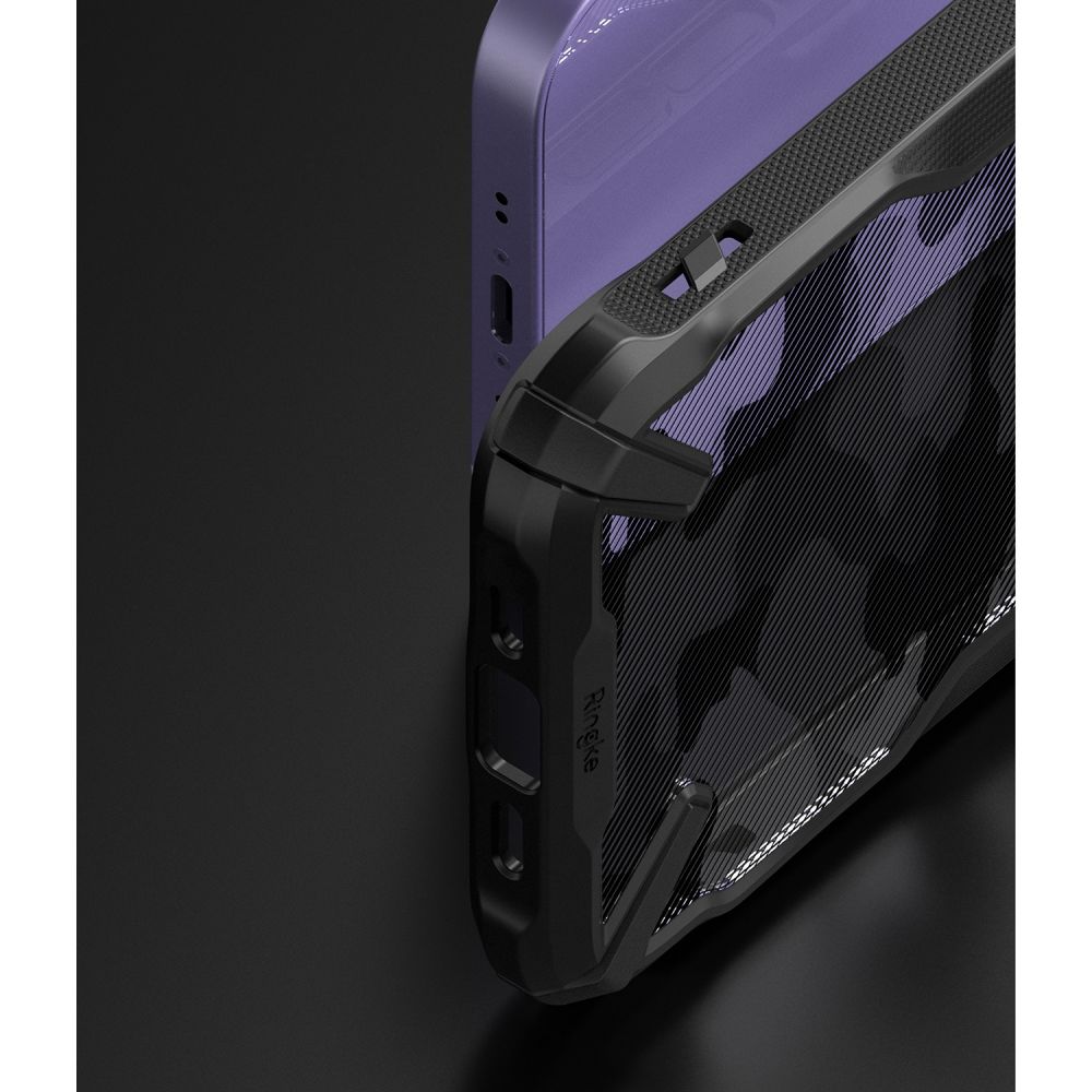 Pokrowiec etui Ringke Fusion X Camo czarne APPLE iPhone 13 / 5