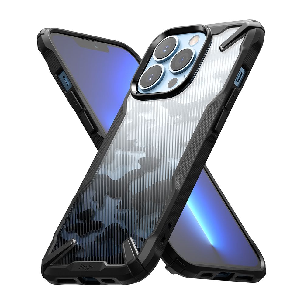 Pokrowiec etui Ringke Fusion X Camo czarne APPLE iPhone 13 Pro / 10