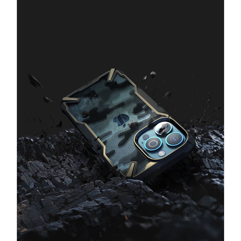 Pokrowiec etui Ringke Fusion X Camo czarne APPLE iPhone 13 Pro / 4