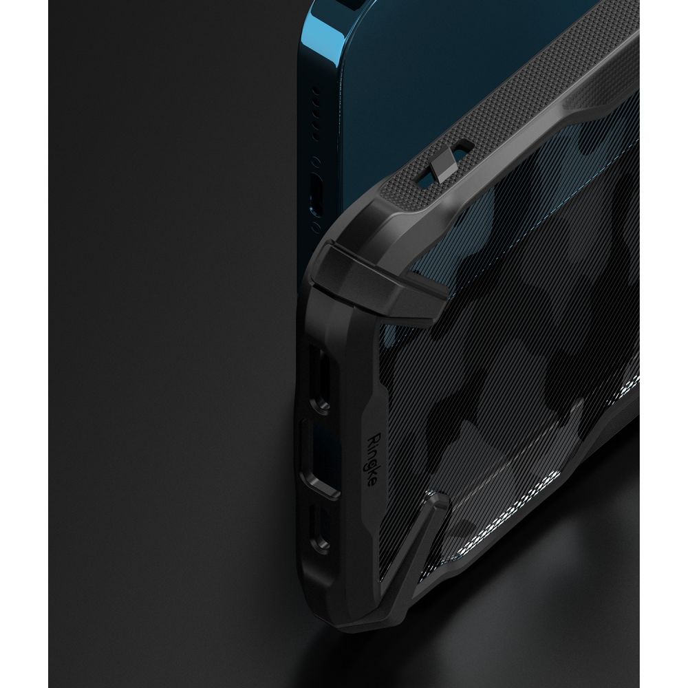 Pokrowiec etui Ringke Fusion X Camo czarne APPLE iPhone 13 Pro / 5