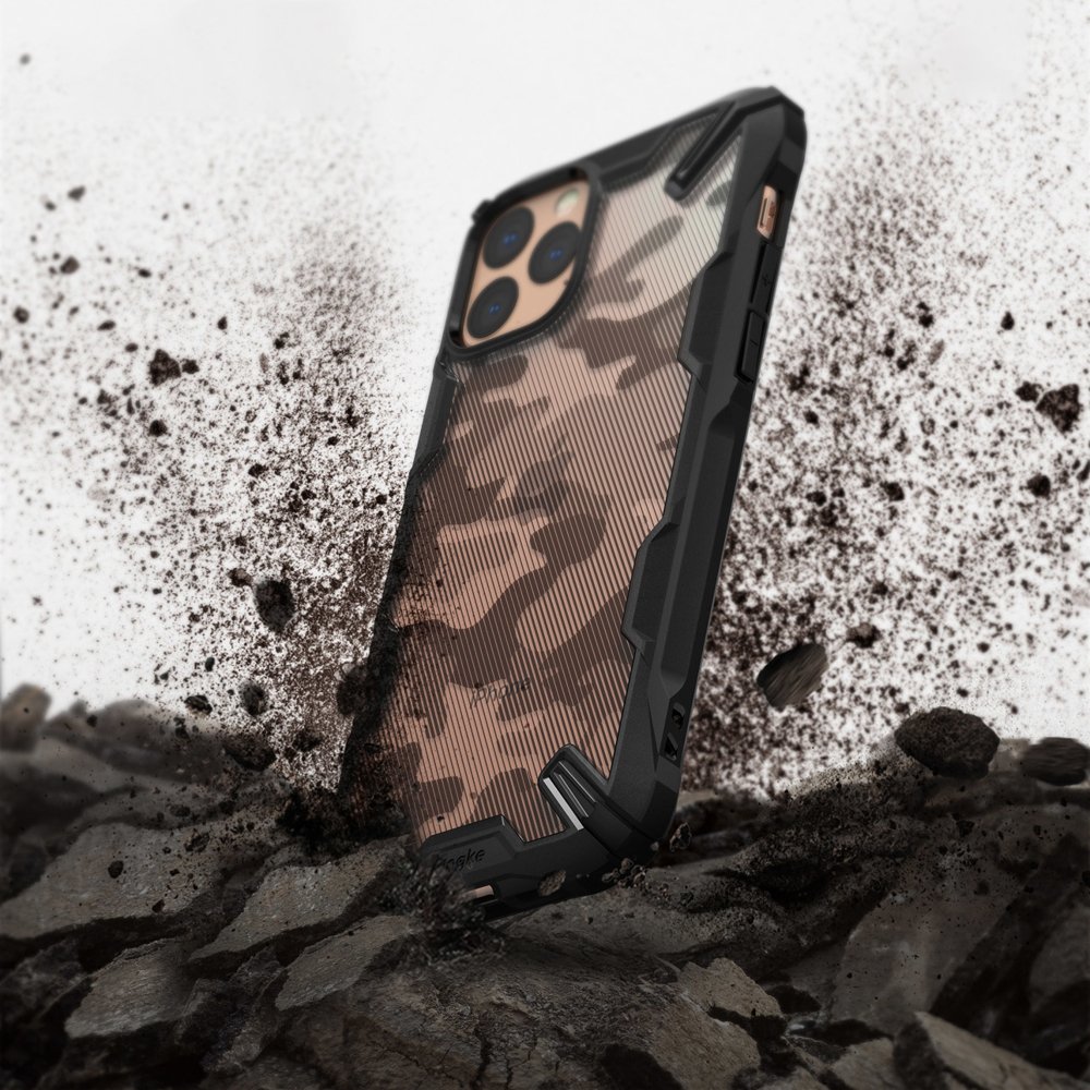 Pokrowiec etui Ringke Fusion X Camo czarne APPLE iPhone 11 Pro Max / 5