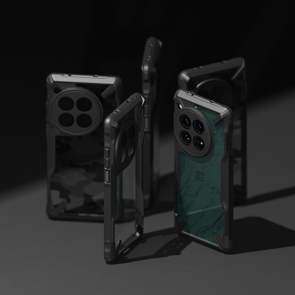 Pokrowiec etui Ringke Fusion X Camo czarne OnePlus 12 / 5
