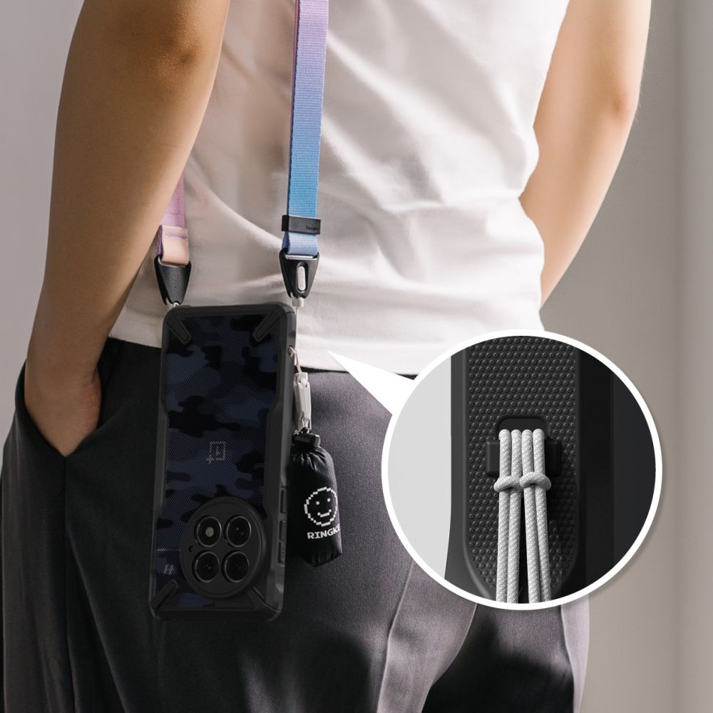 Pokrowiec etui Ringke Fusion X Camo czarne OnePlus 13 / 3