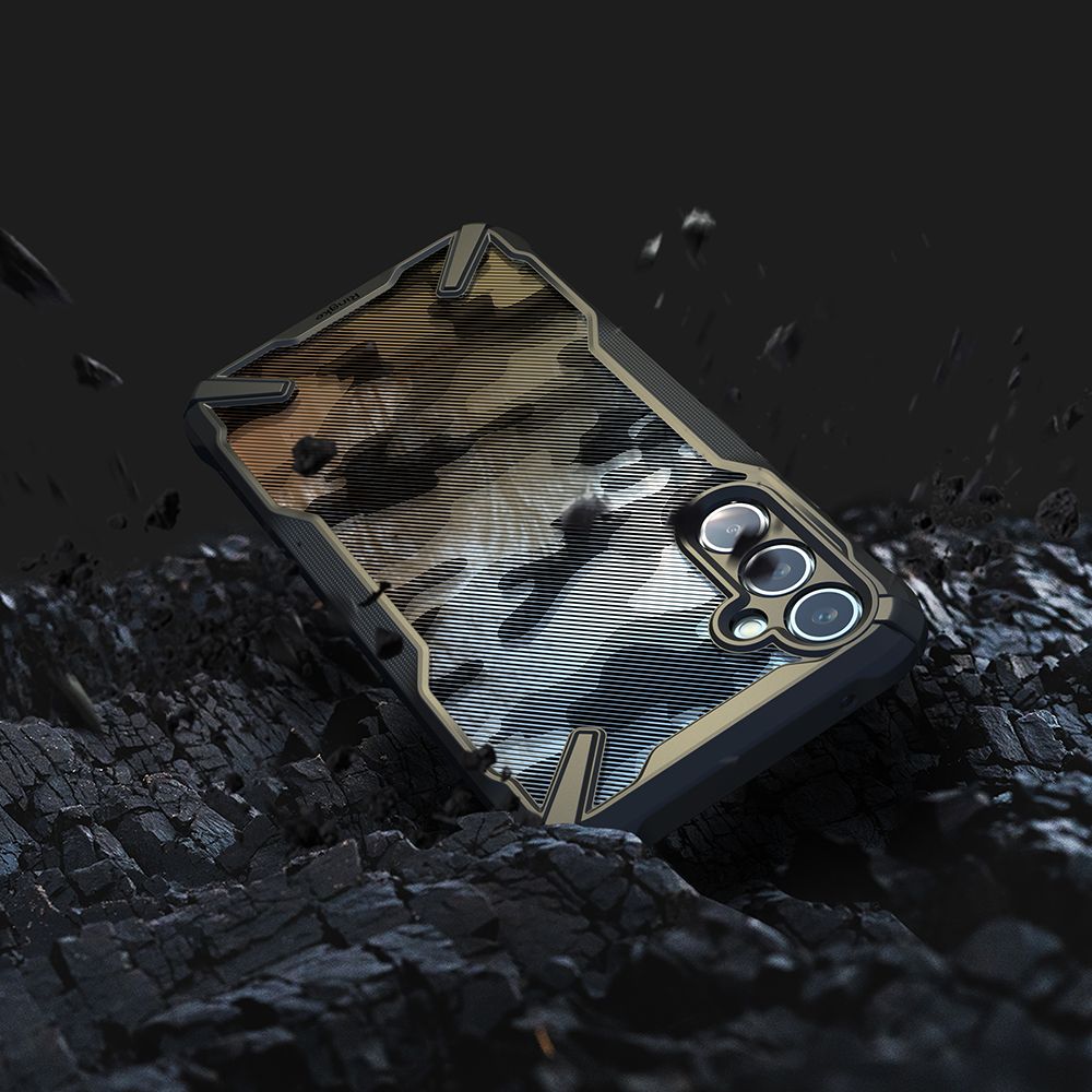 Pokrowiec etui Ringke Fusion X Camo czarne SAMSUNG Galaxy A34 5G / 6