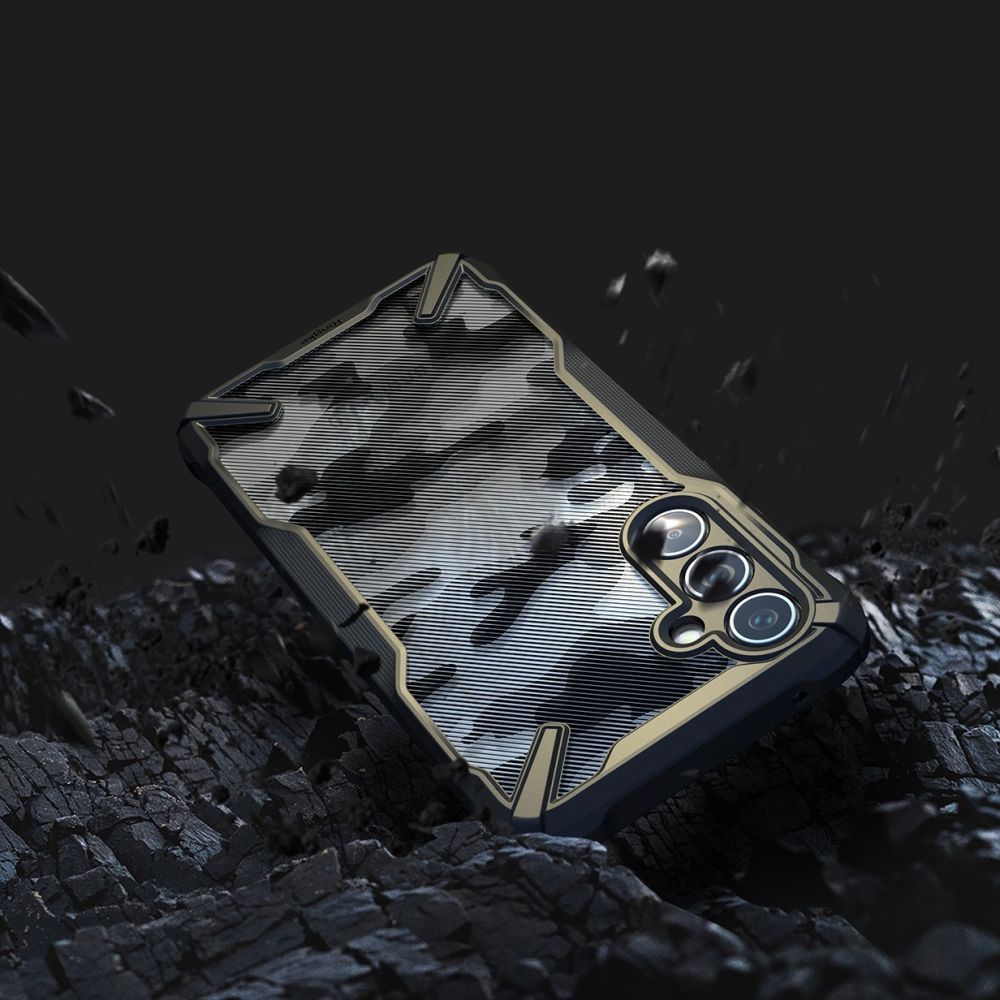 Pokrowiec etui Ringke Fusion X Camo czarne SAMSUNG Galaxy A54 5G / 5