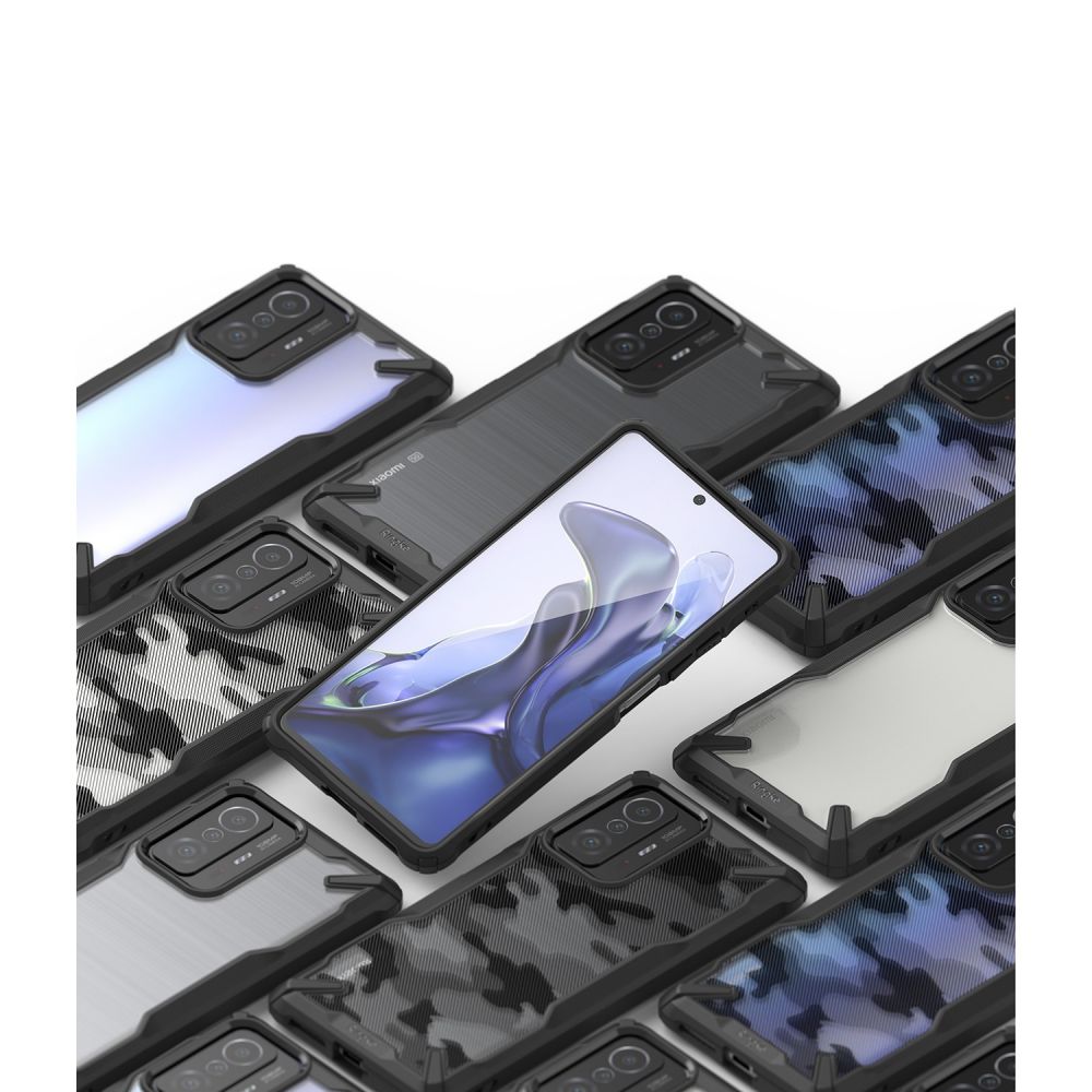 Pokrowiec etui Ringke Fusion X Camo czarne Xiaomi 11T / 10