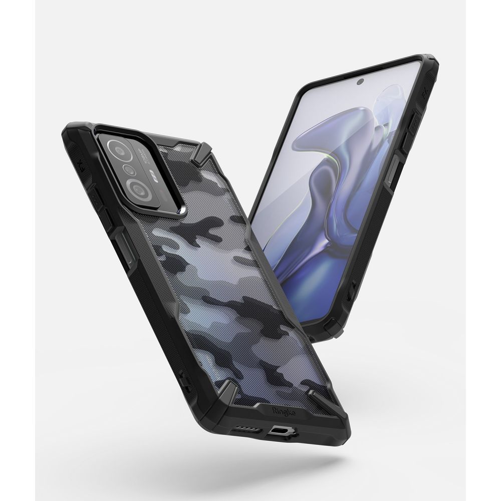 Pokrowiec etui Ringke Fusion X Camo czarne Xiaomi 11T / 5