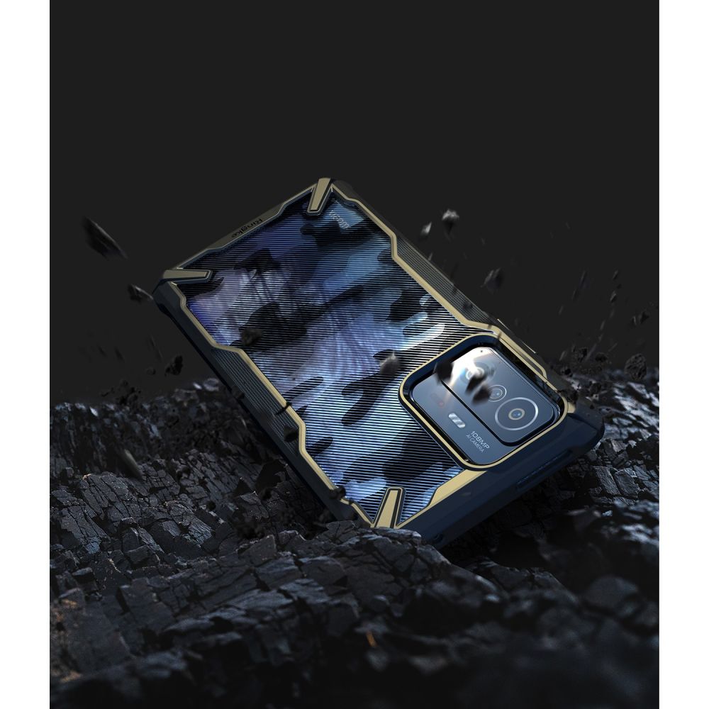 Pokrowiec etui Ringke Fusion X Camo czarne Xiaomi 11T / 9