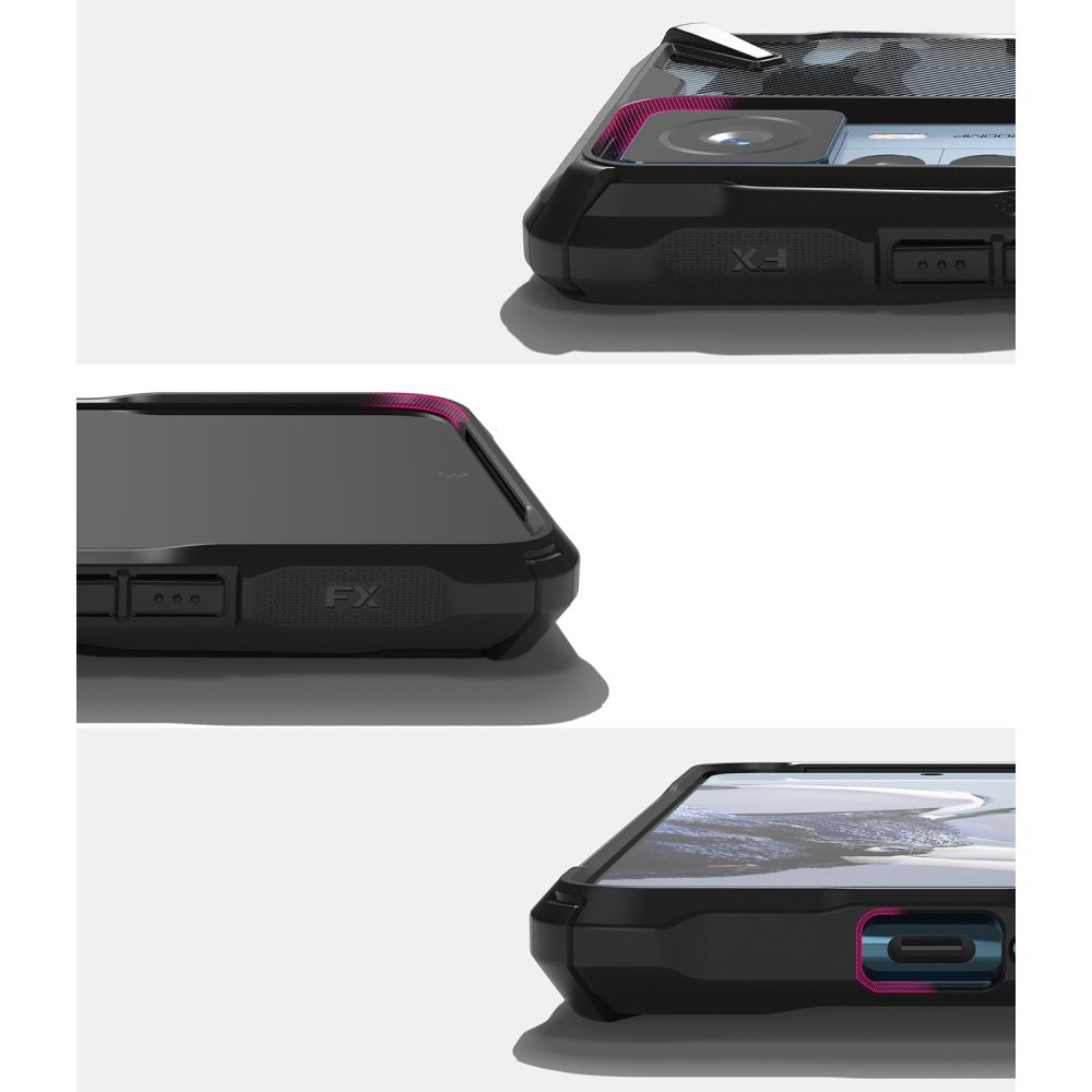 Pokrowiec etui Ringke Fusion X Camo czarne Xiaomi 12T Pro / 5
