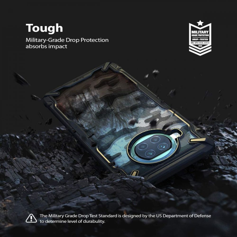 Pokrowiec etui Ringke Fusion X Camo czarne Xiaomi Mi 10T Lite 5G / 3