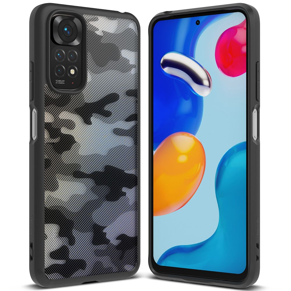 Pokrowiec etui Ringke Fusion X Camo czarne Xiaomi Redmi Note 11