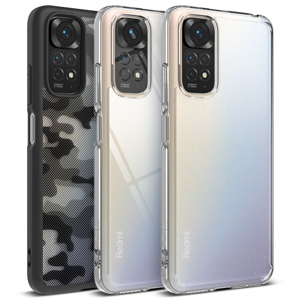 Pokrowiec etui Ringke Fusion X Camo czarne Xiaomi Redmi Note 11 / 2