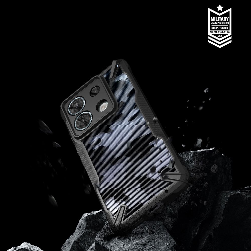 Pokrowiec etui Ringke Fusion X Camo czarne Xiaomi Redmi Note 13 Pro 5G / 5