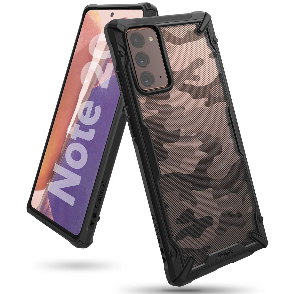 Pokrowiec Etui Ringke Fusion X Camo Czarne SAMSUNG Galaxy Note 20