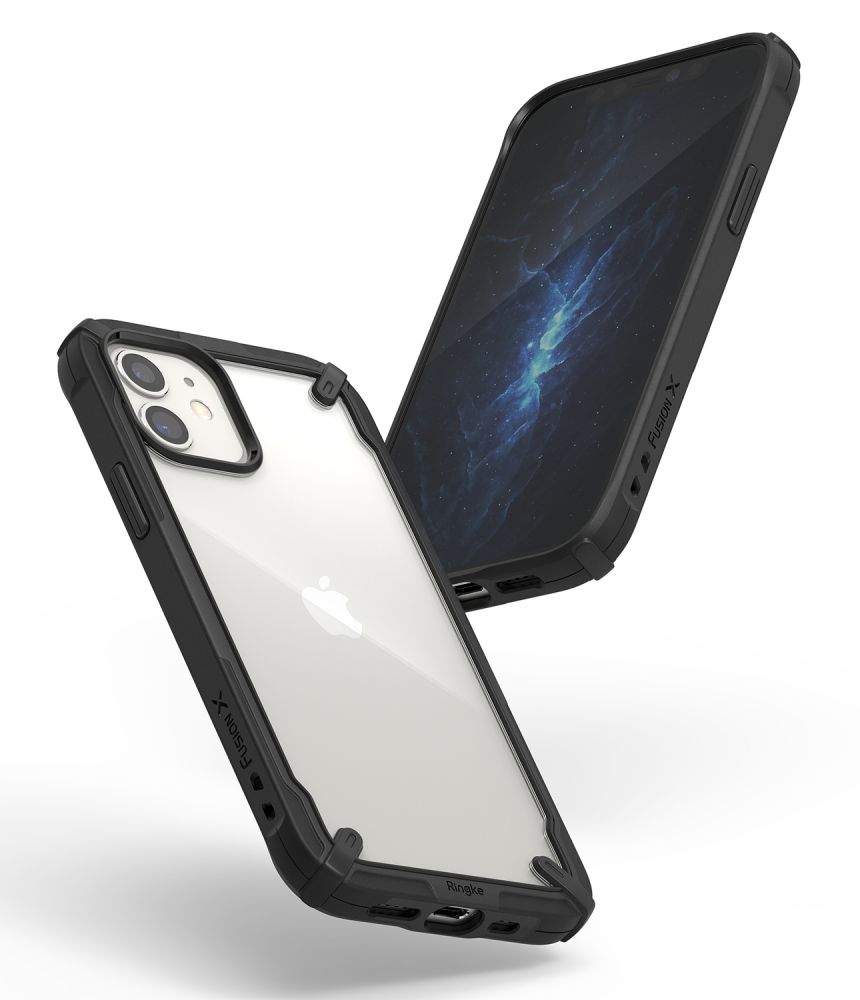Pokrowiec etui Ringke Fusion X Czarne APPLE iPhone 12 Mini / 5