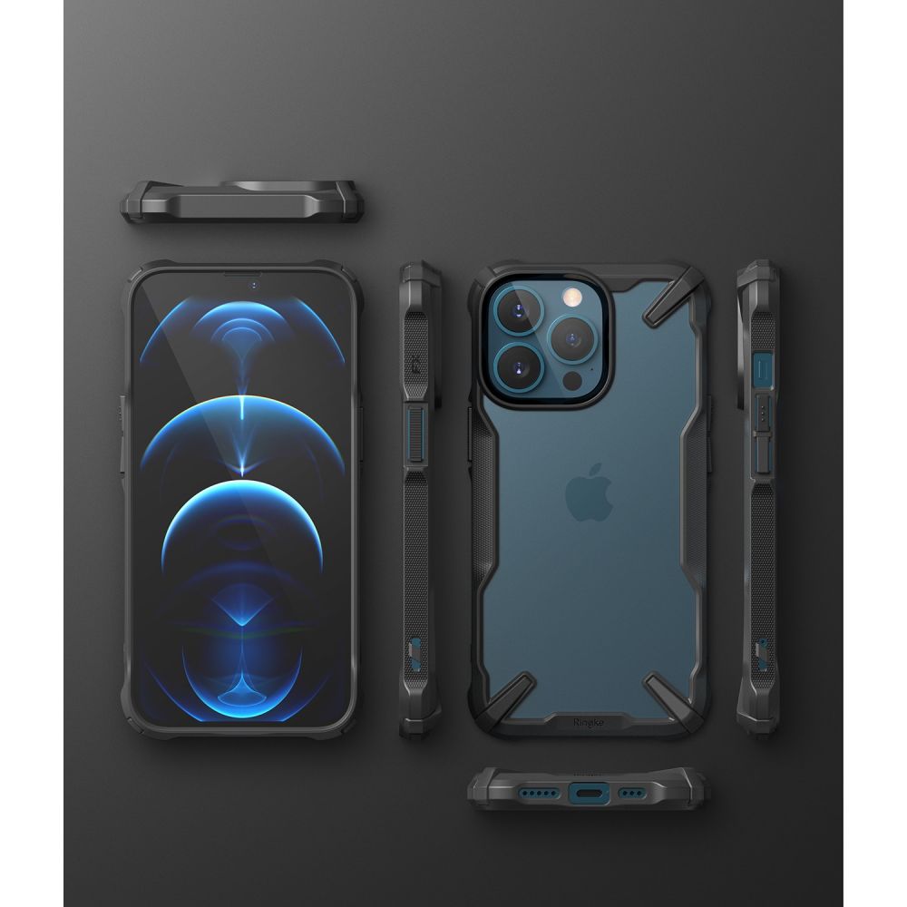 Pokrowiec etui Ringke Fusion X czarne APPLE iPhone 13 Pro / 7