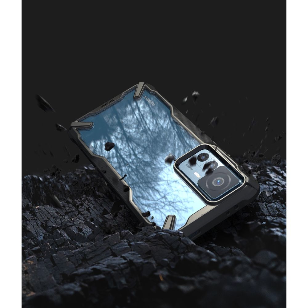 Pokrowiec etui Ringke Fusion X czarne Xiaomi 12T Pro / 10