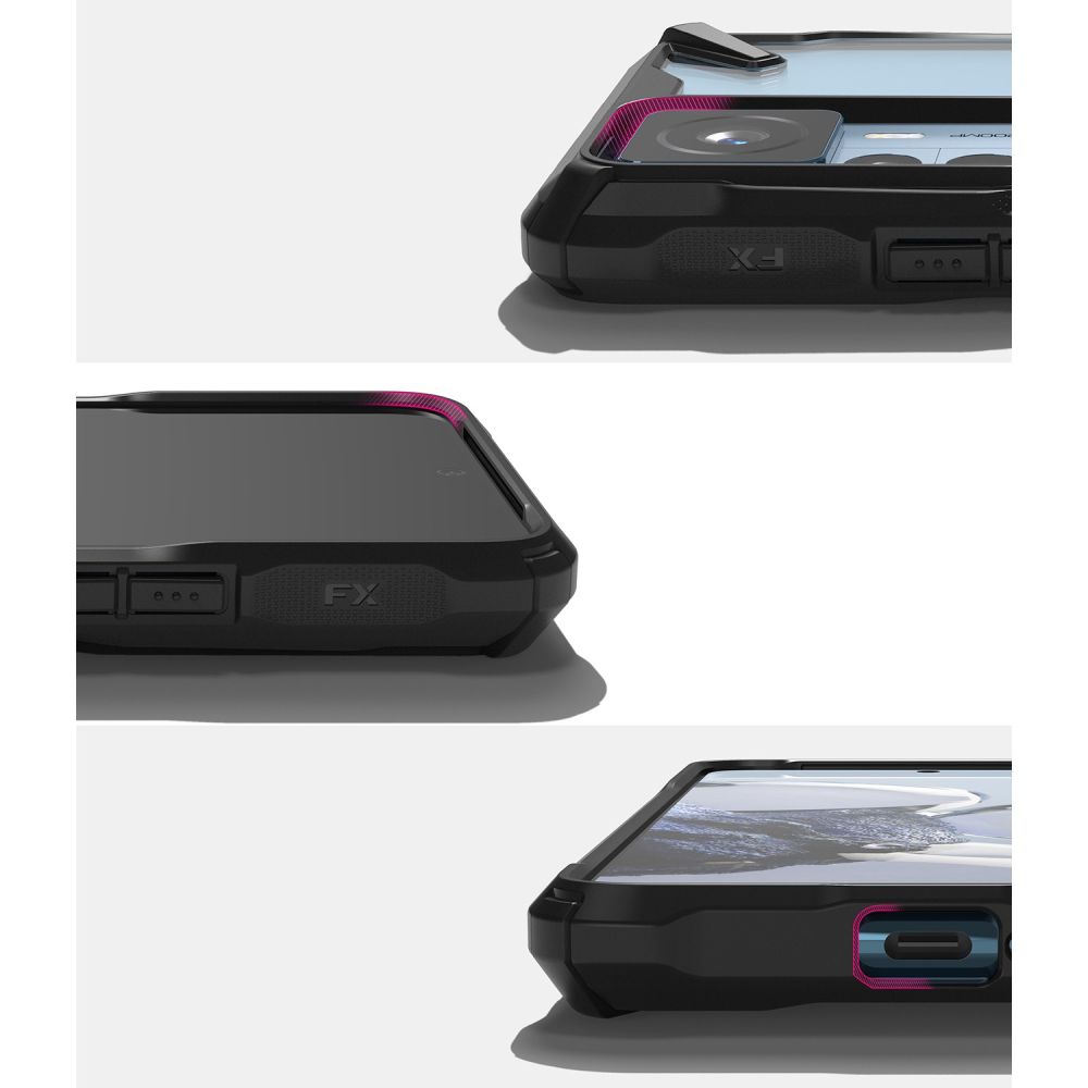 Pokrowiec etui Ringke Fusion X czarne Xiaomi 12T Pro / 5