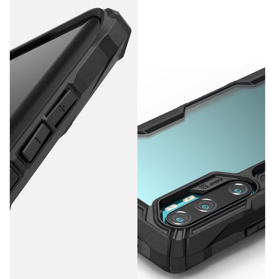 Pokrowiec Etui Ringke Fusion X Czarne Xiaomi Mi Note 10 / 6