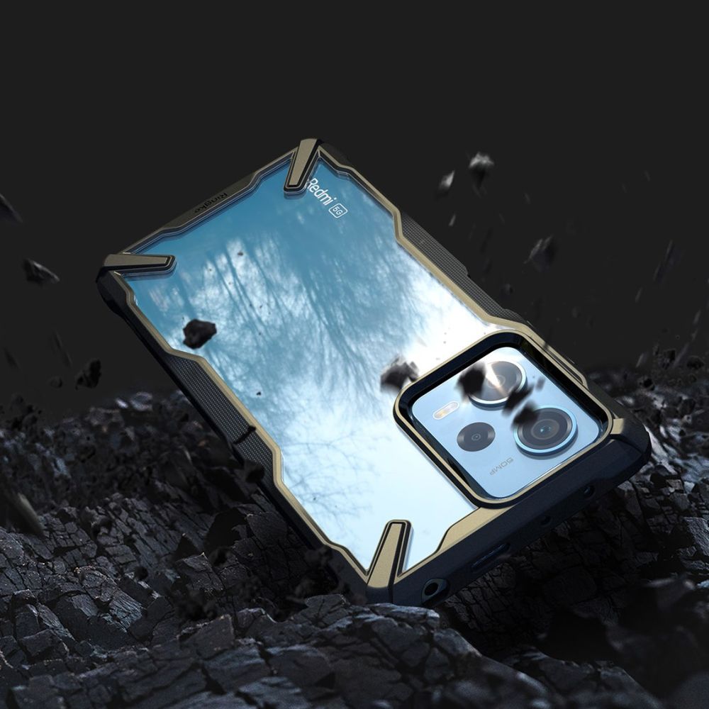 Pokrowiec etui Ringke Fusion X czarne Xiaomi Poco X5 Pro 5G / 8
