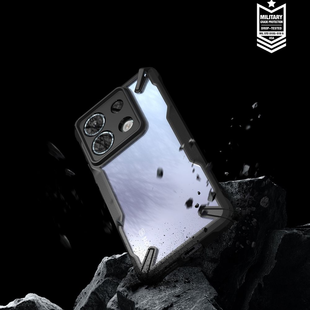Pokrowiec etui Ringke Fusion X czarne Xiaomi Redmi Note 13 Pro 5G / 5