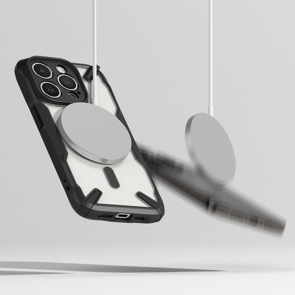 Pokrowiec etui Ringke Fusion X Magnetic Magsafe czarne APPLE iPhone 15 Pro / 7