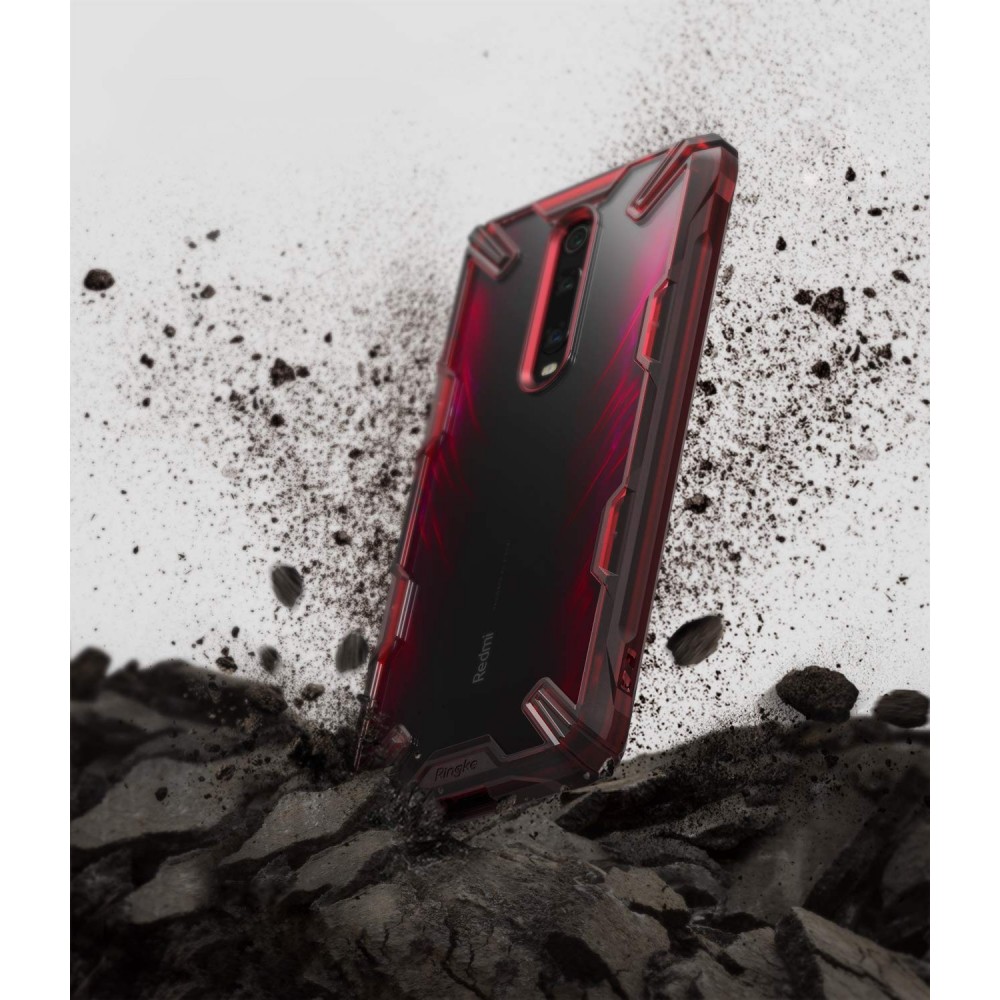 Pokrowiec etui Ringke Fusion X czerwone Xiaomi Mi 9T Pro / 3