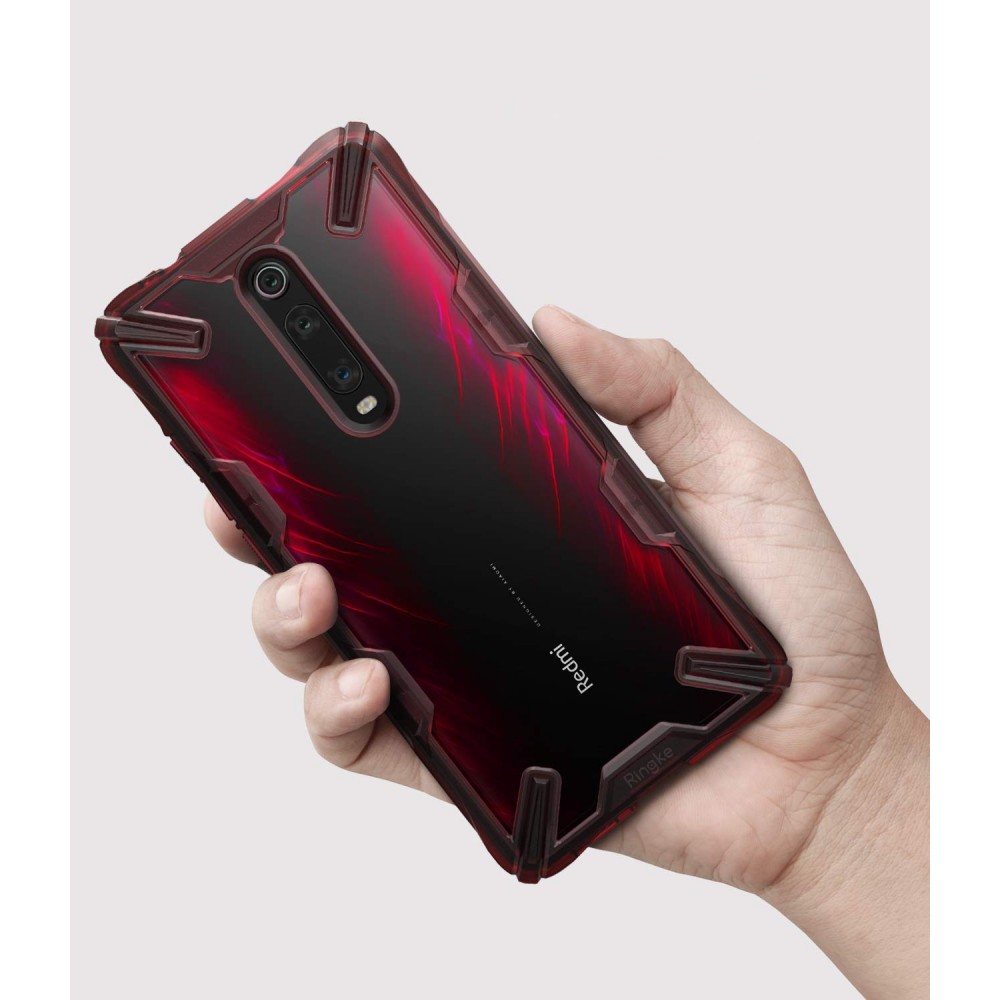 Pokrowiec etui Ringke Fusion X czerwone Xiaomi Mi 9T Pro / 4