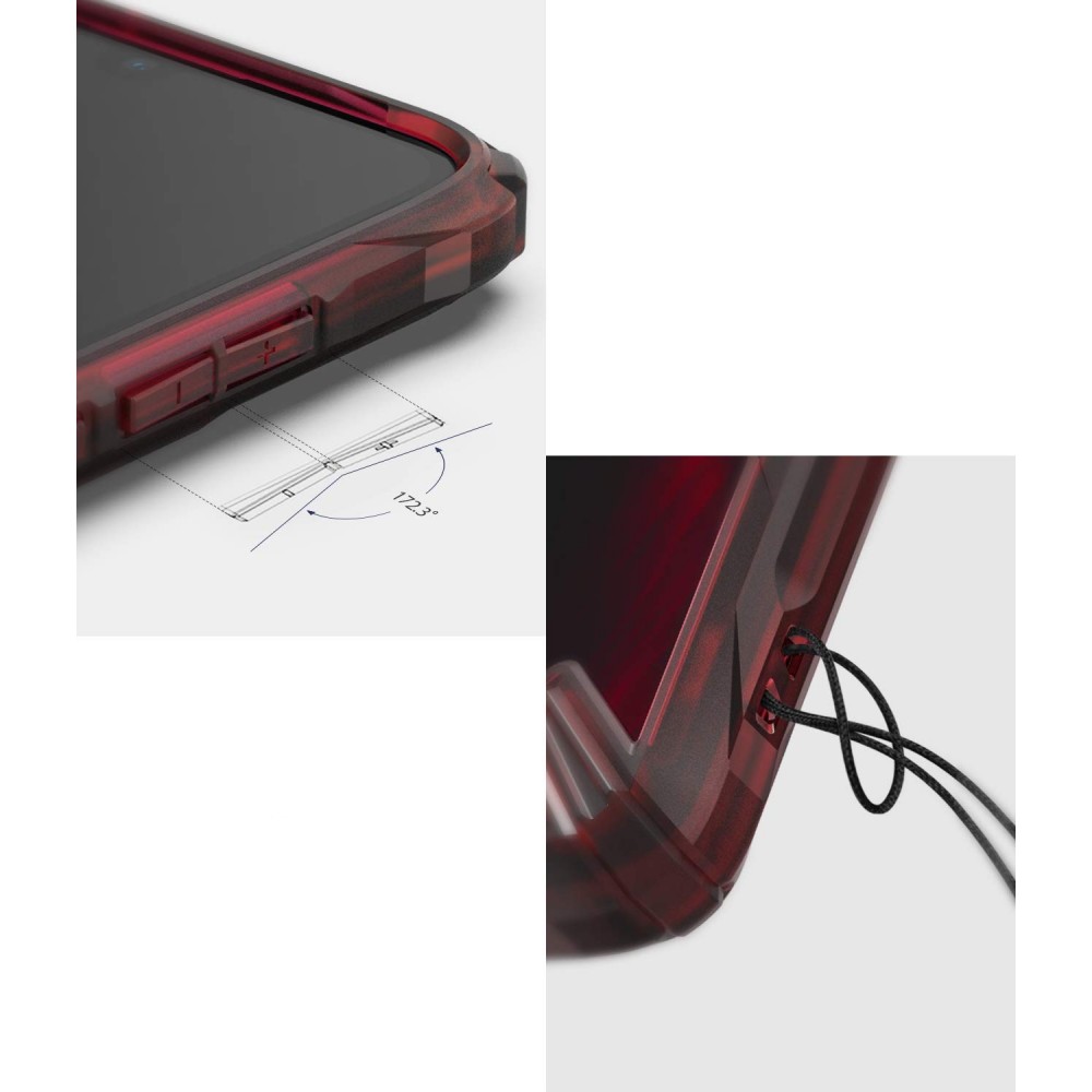 Pokrowiec etui Ringke Fusion X czerwone Xiaomi Mi 9T Pro / 5