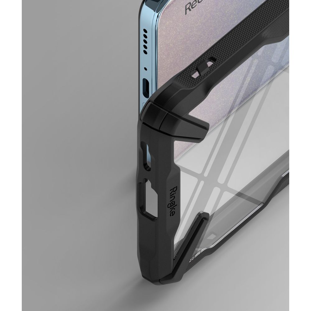 Pokrowiec etui Ringke Fusion X Xiaomi Plus Lime Glow czarne Xiaomi Redmi Note 11 Pro+ 5G / 8