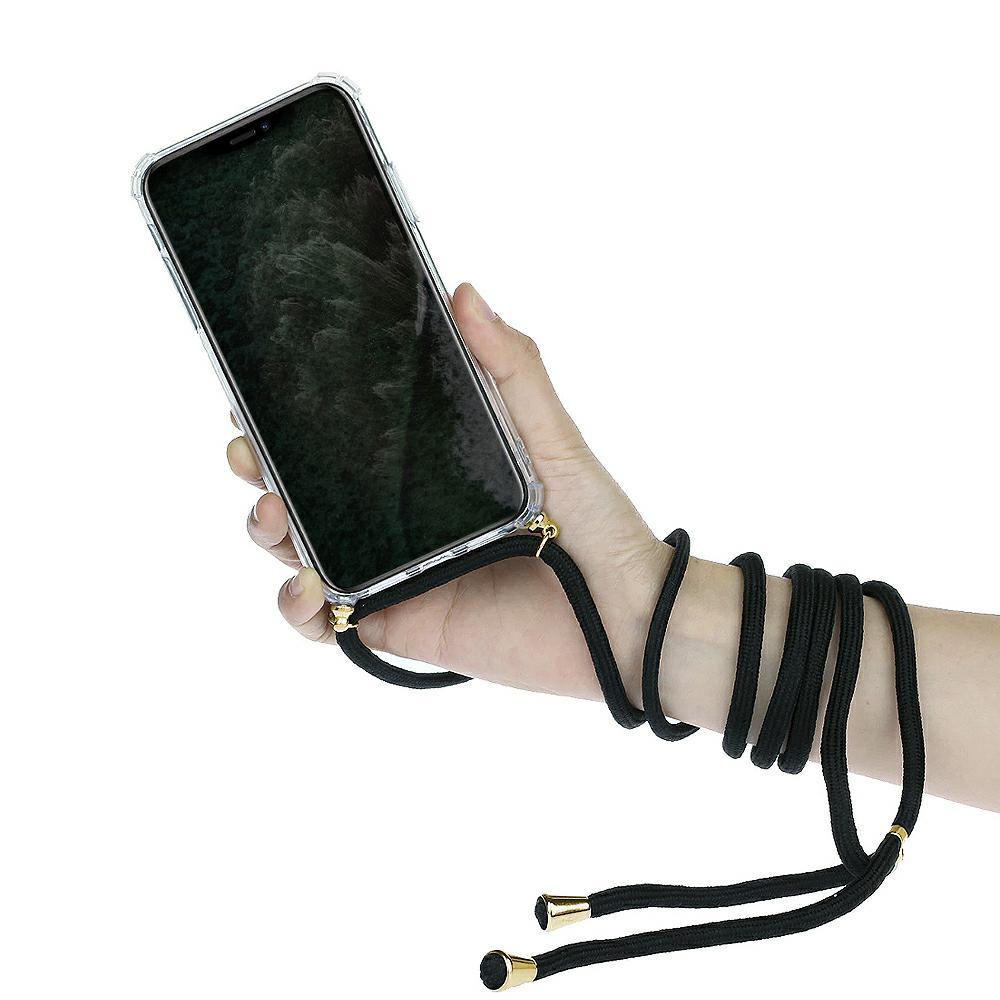 Pokrowiec etui Rope Case ze sznurkiem czarne APPLE iPhone 12 / 2