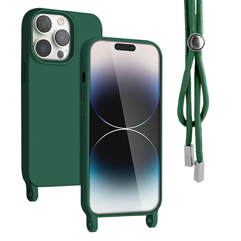 Pokrowiec etui Rope Case ze sznurkiem zielone APPLE iPhone 15