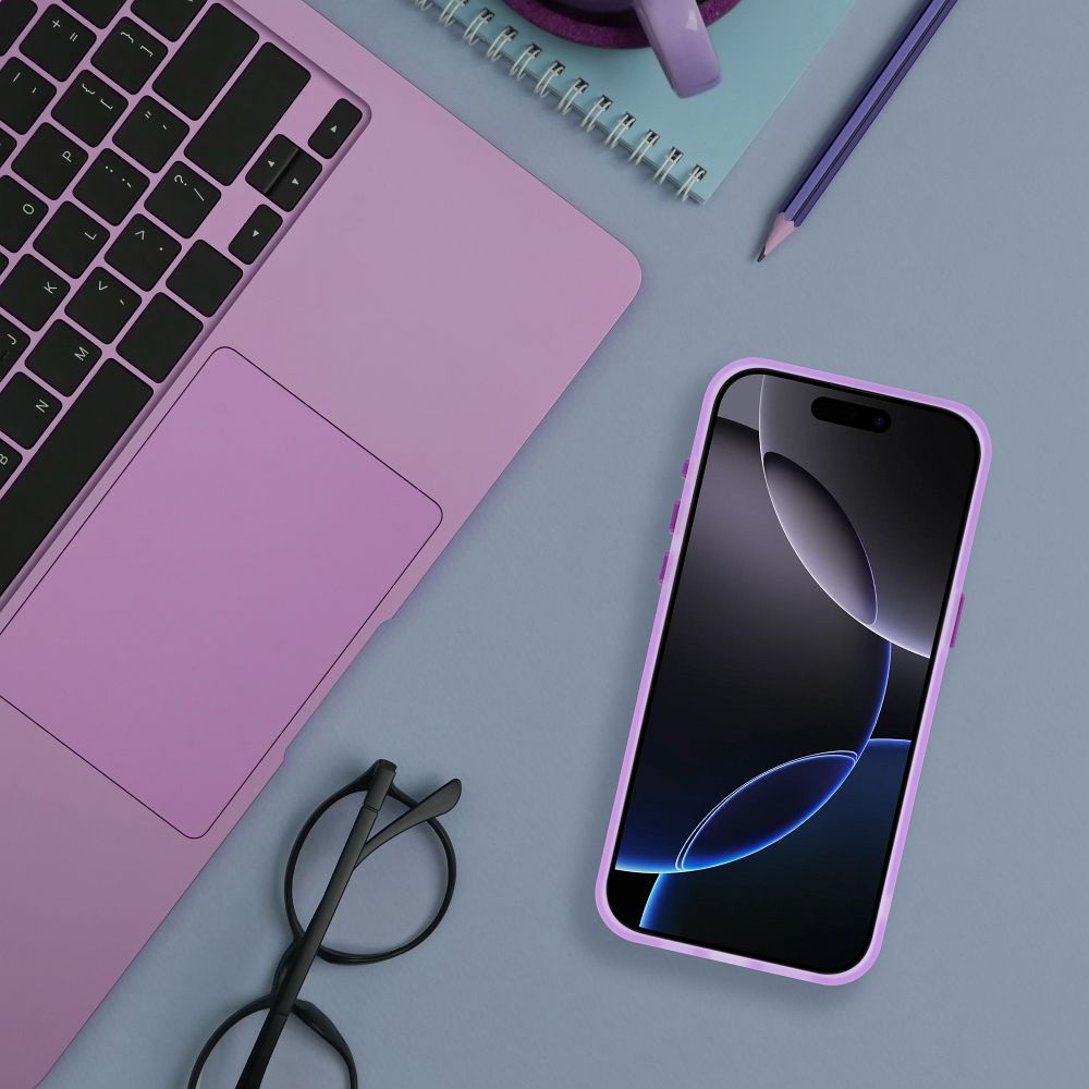 Pokrowiec Etui Sappy jasnofioletowe APPLE iPhone 16e / 3