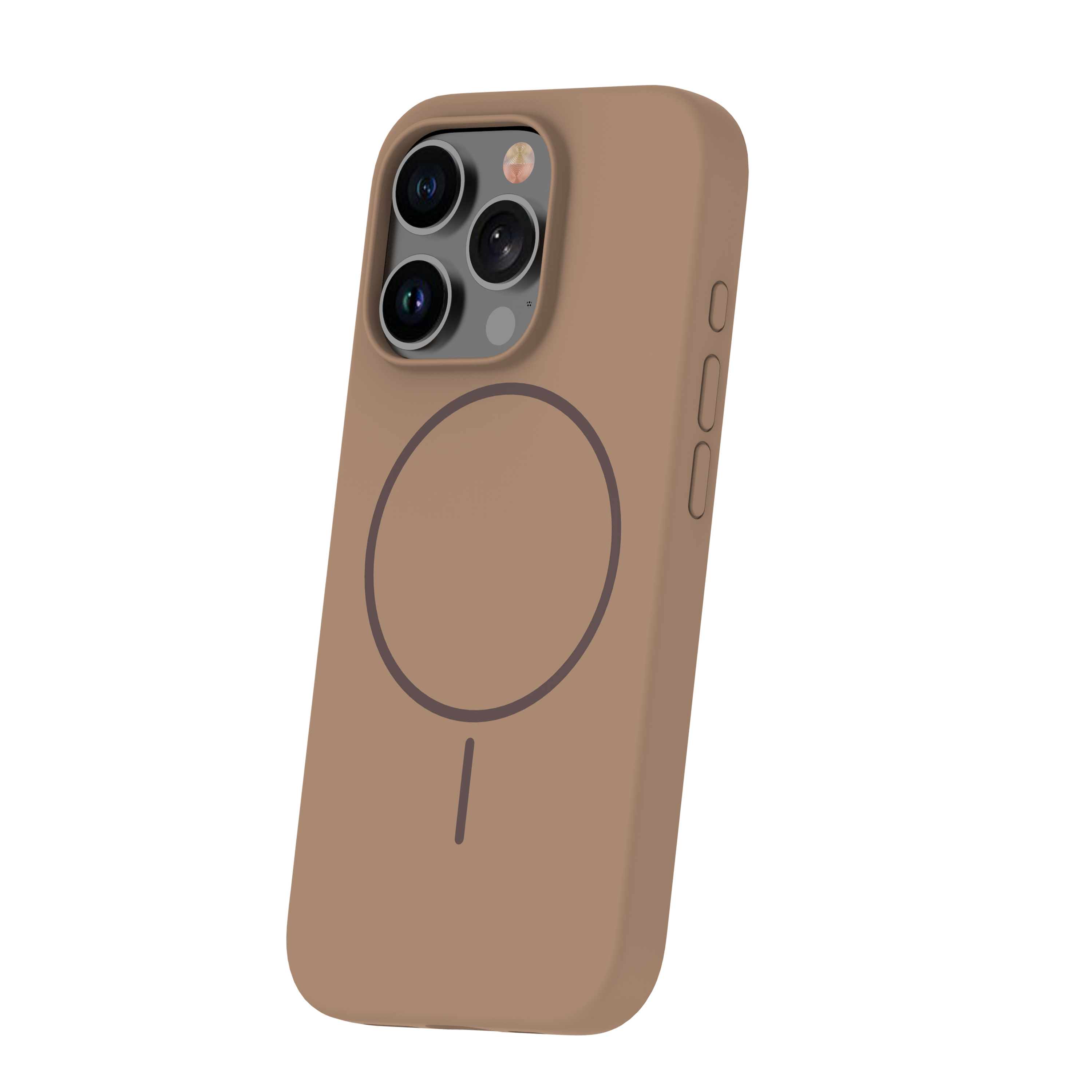 Pokrowiec etui Silicone Thin Mag br�zowe APPLE iPhone 17 Pro / 2