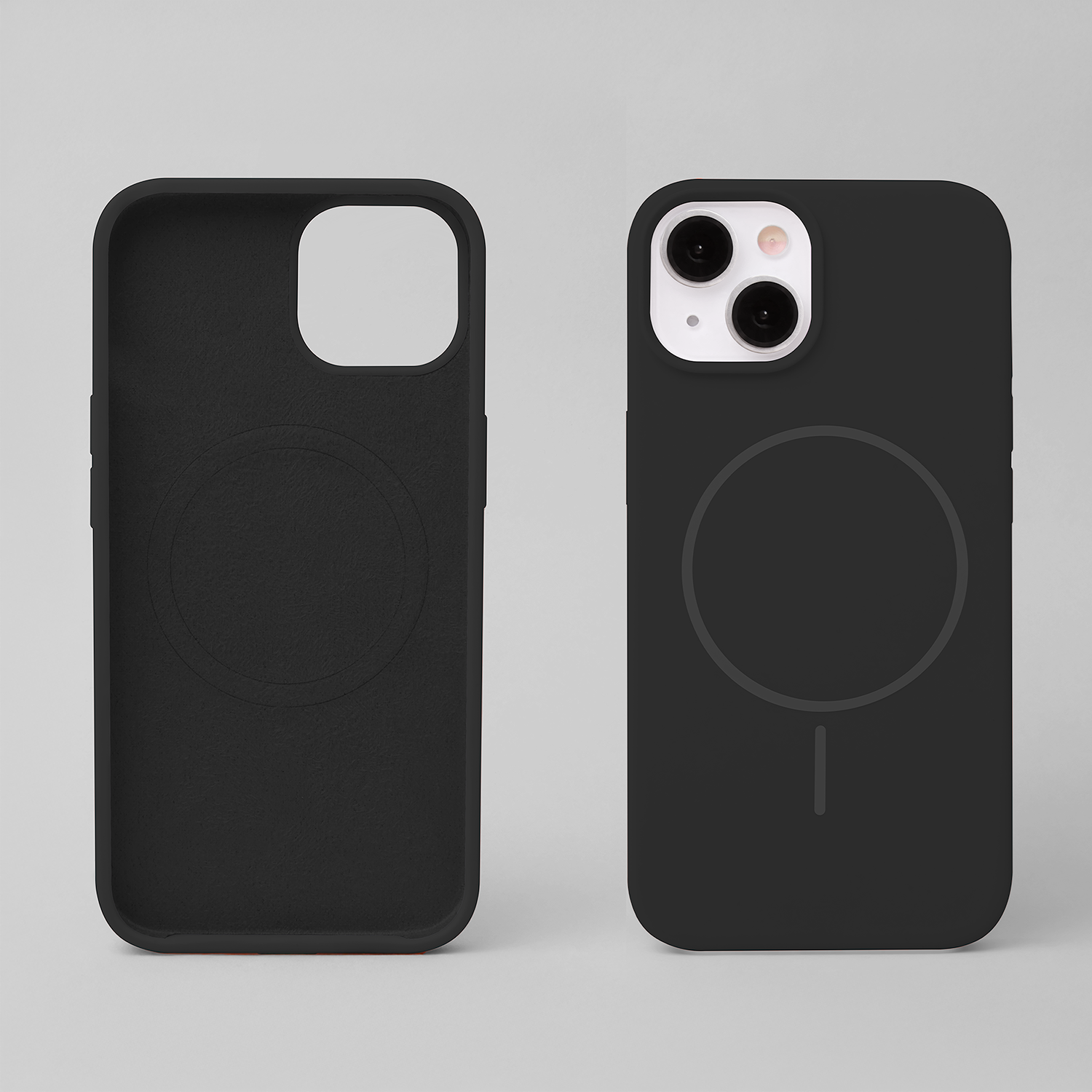 Pokrowiec etui Silicone Thin Mag czarne APPLE iPhone 15 / 2