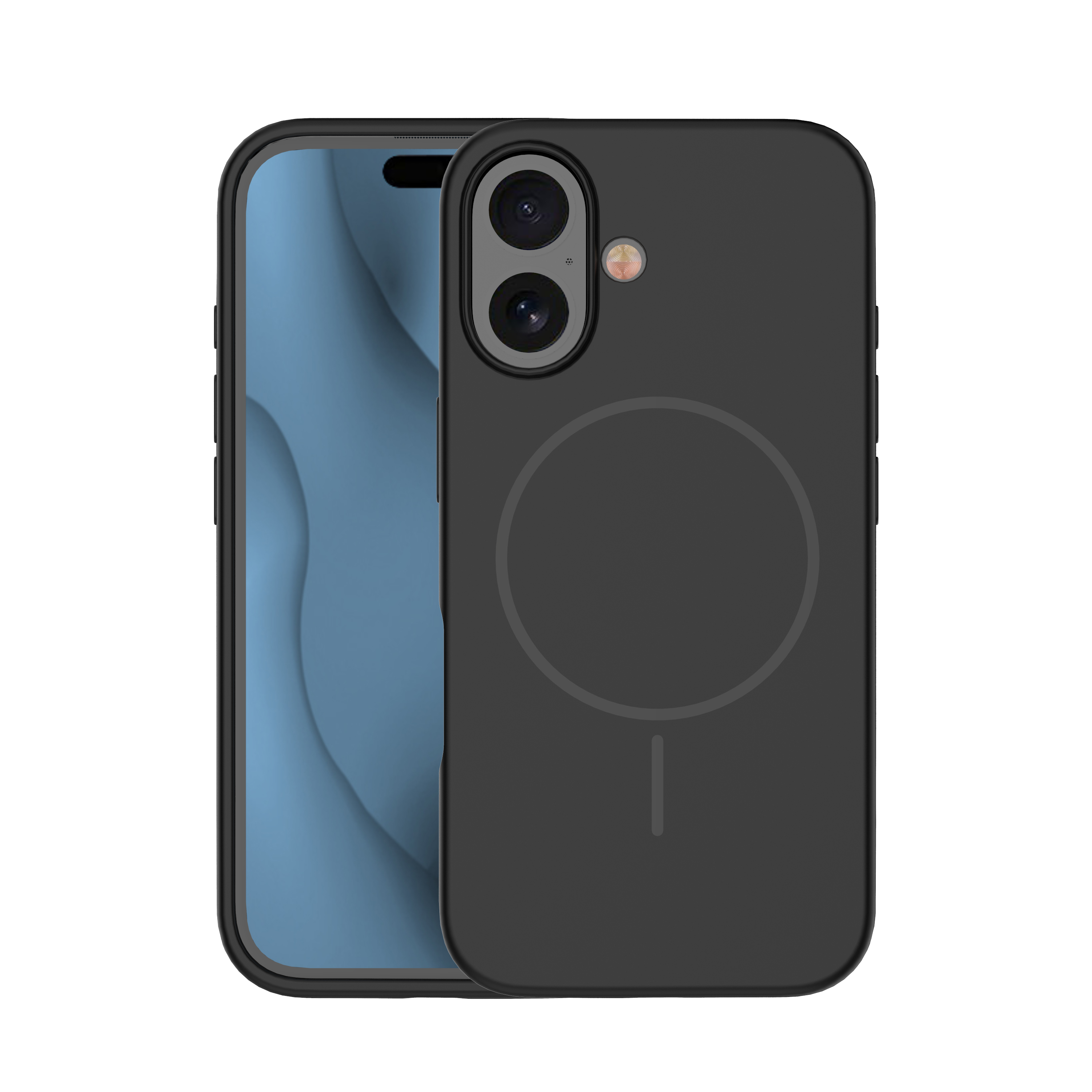Pokrowiec etui Silicone Thin Mag czarne APPLE iPhone 18