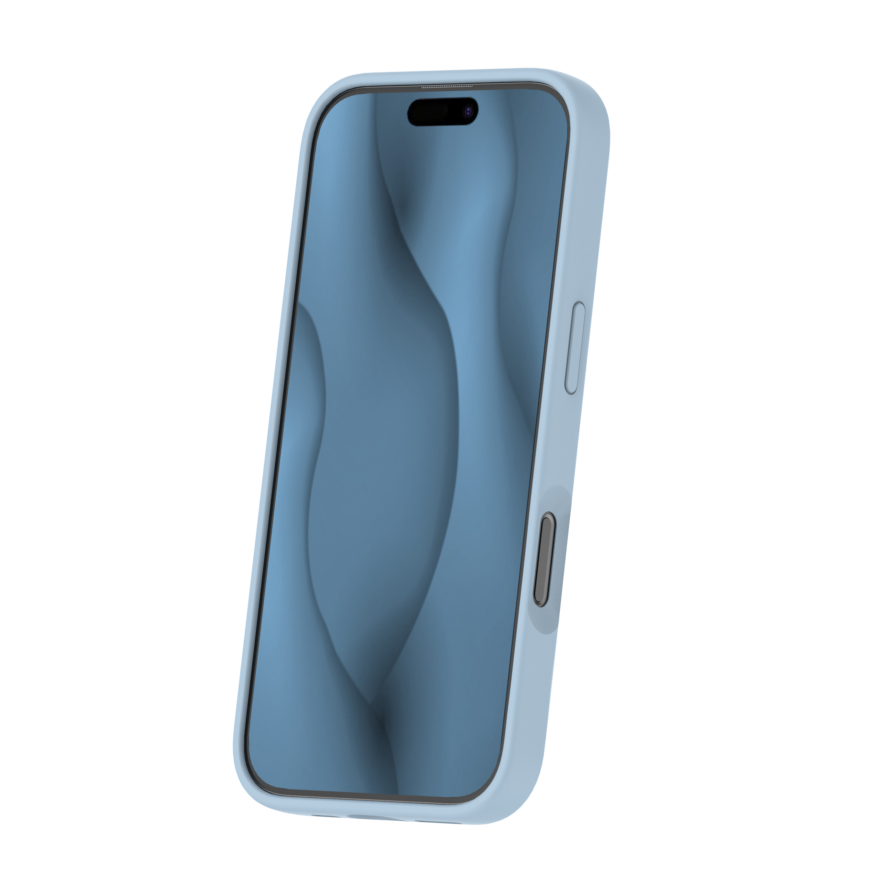 Pokrowiec etui Silicone Thin Mag niebieskie APPLE iPhone 16 Plus / 5