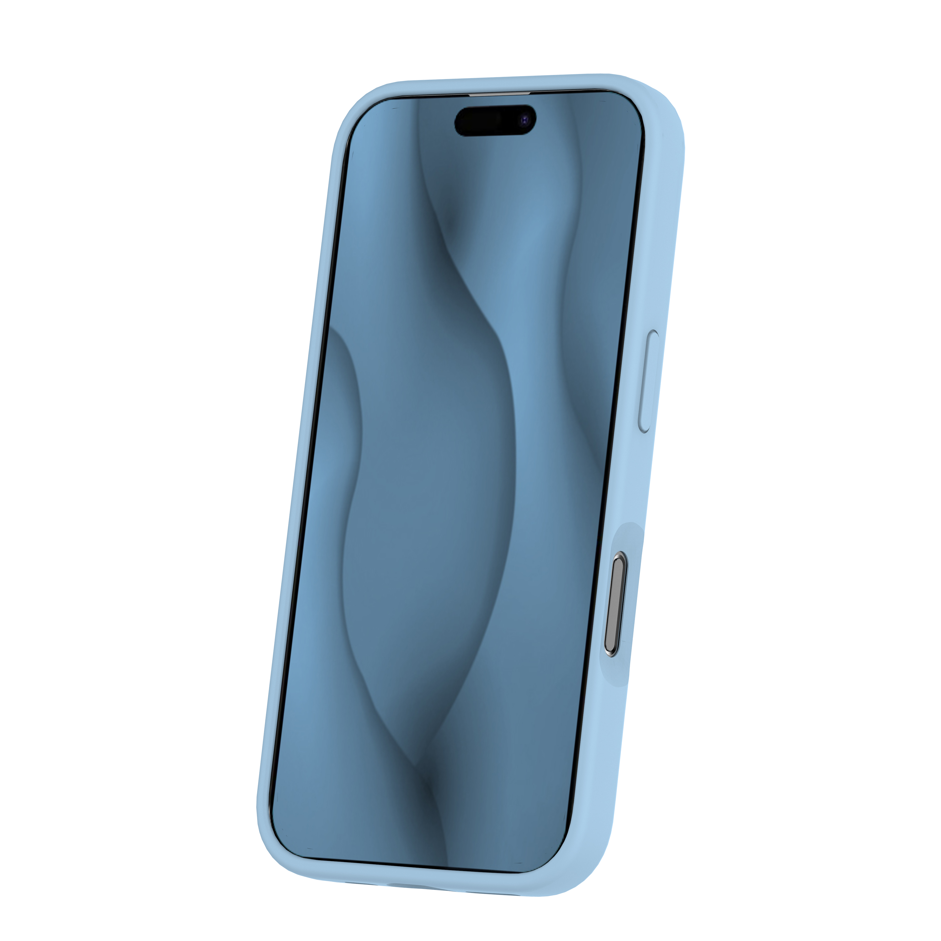 Pokrowiec etui Silicone Thin Mag niebieskie APPLE iPhone 18 / 2