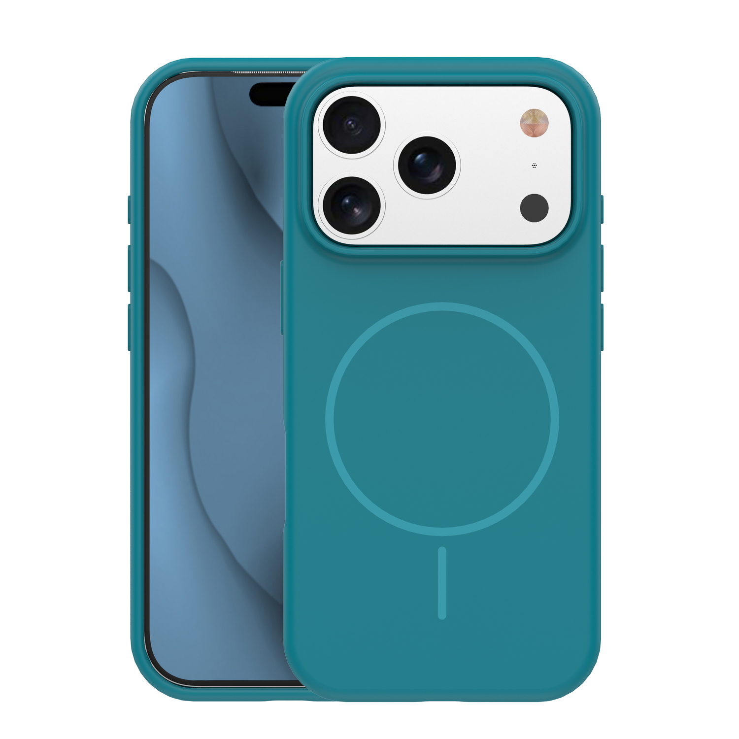 Pokrowiec etui Silicone Thin Mag turkusowe APPLE iPhone 16 / 3