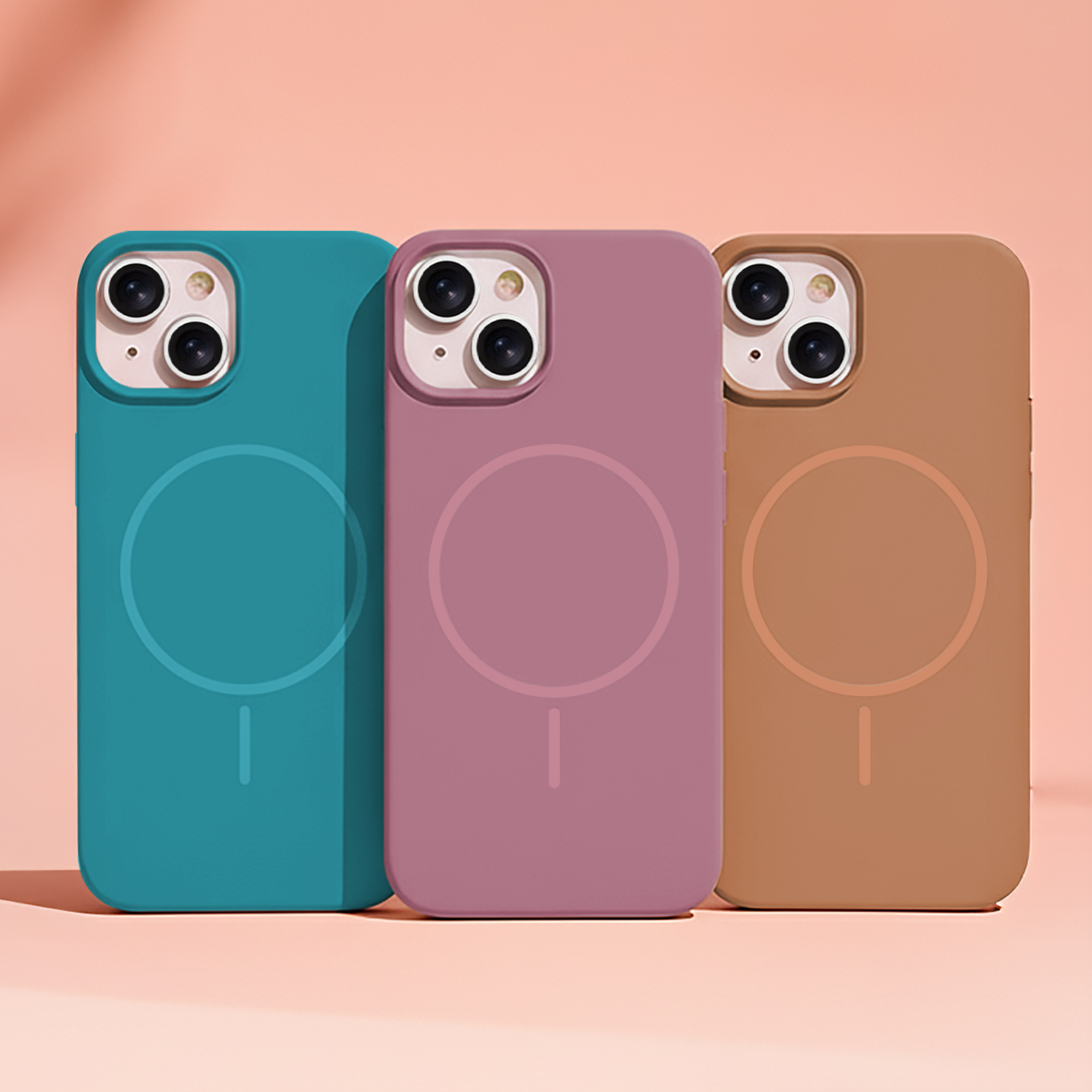 Pokrowiec etui Silicone Thin Mag turkusowe APPLE iPhone 16 / 7