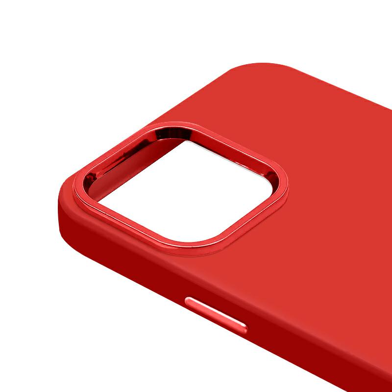 Pokrowiec etui silikonowe Ambi Case czerwone APPLE iPhone 12 Pro Max / 2