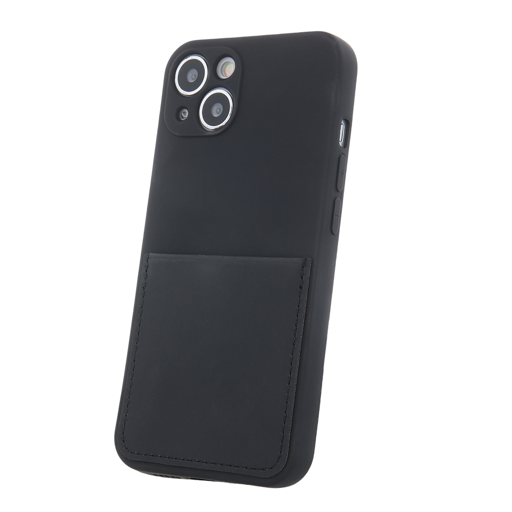 Pokrowiec etui silikonowe Card Cover czarne APPLE iPhone SE 2022